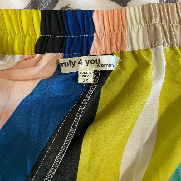 Truly 4 you Multicolored Maxi Skirt Size: 2X - Picture 2 of 4